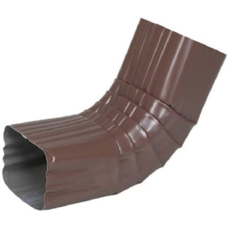 SWIVEL PRO SERIES 3326419 2 x 3 in. Brown Galvanized Steel Gutter Front Elbow; Style A SW697804